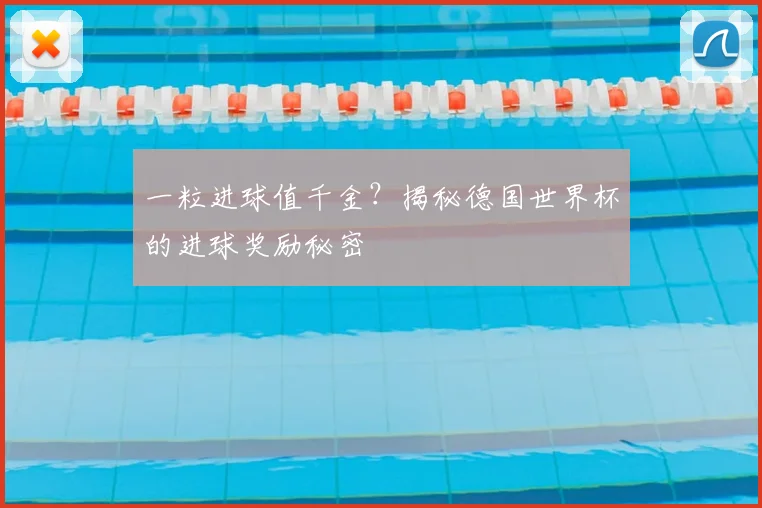 一粒进球值千金?揭秘德国世界杯的进球奖励秘密